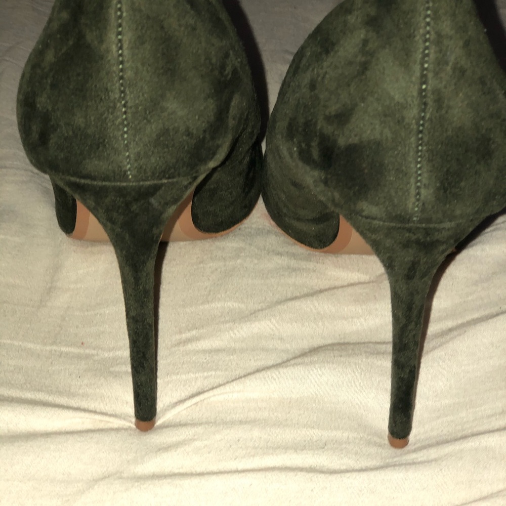 LOLA SHOETIQUE Suede green high heels - Picture 3 of 4